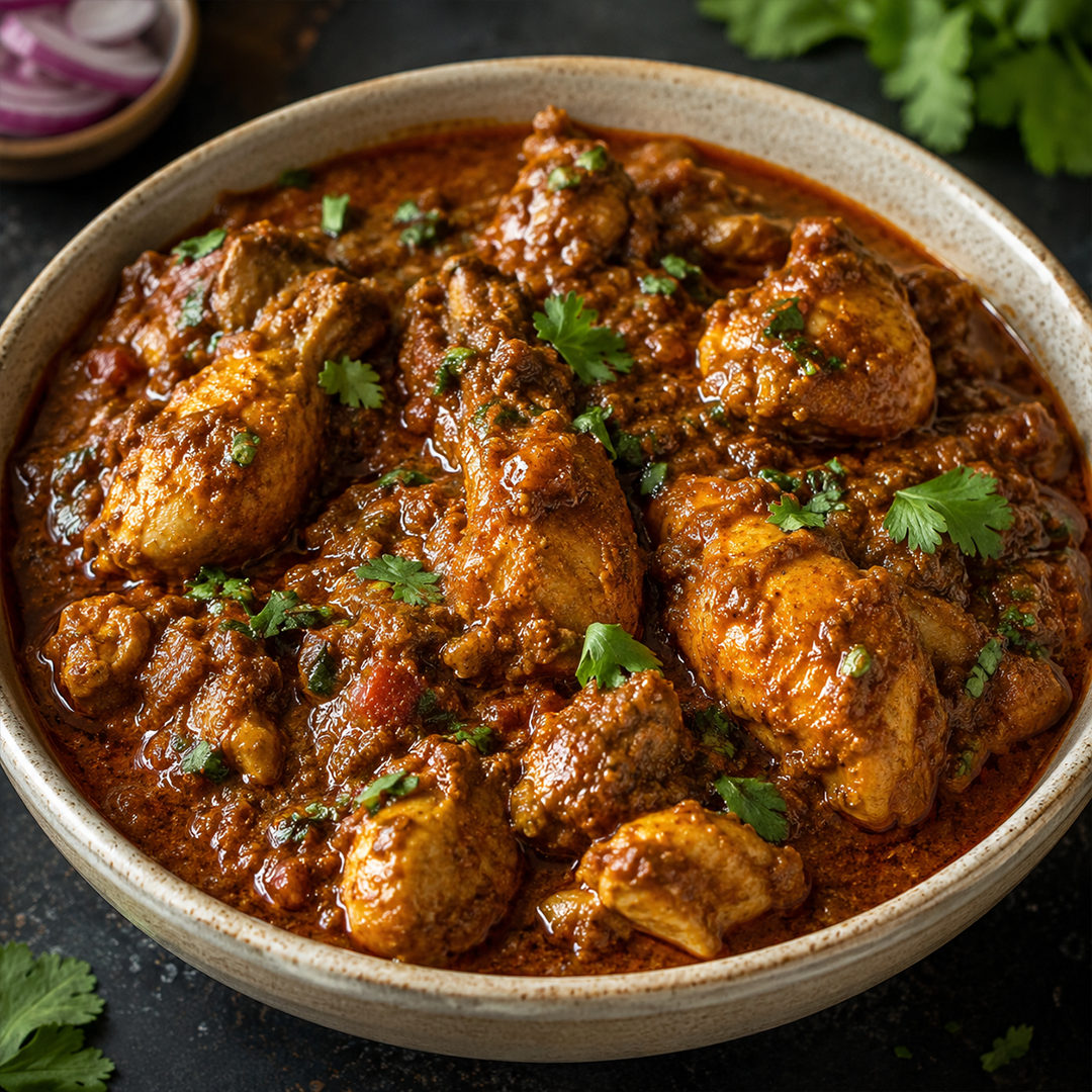 Half Cooked Chicken Masala