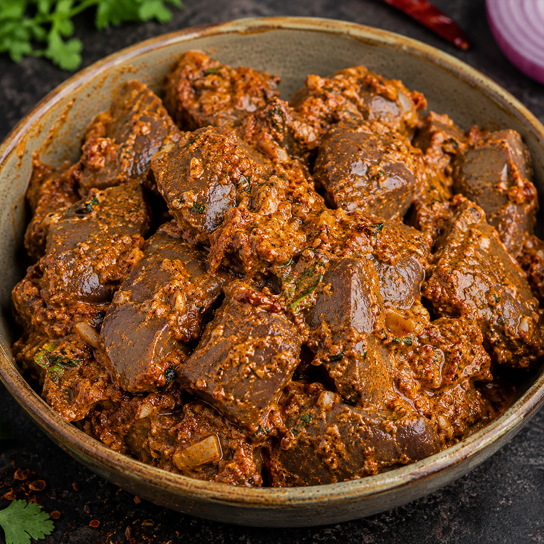 Half Cooked Mutton Liver Tikka